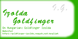 izolda goldfinger business card